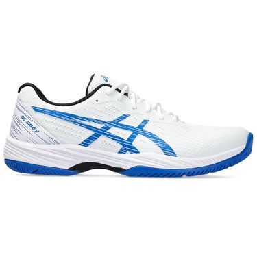 Asics Gel Game 9 Mens Tennis Shoe - White/Tuna Blue | Tennis-Point