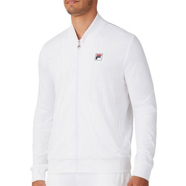 fila white line track top