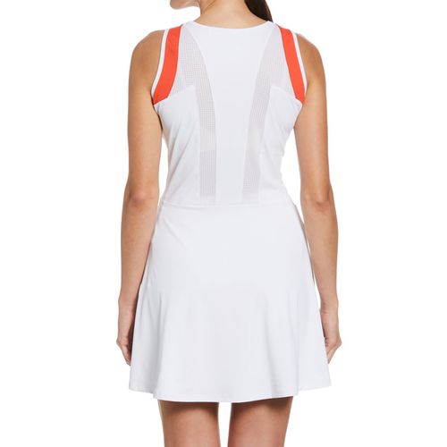 Penguin Illusion Mesh Dress - Bright White | Tennis-Point