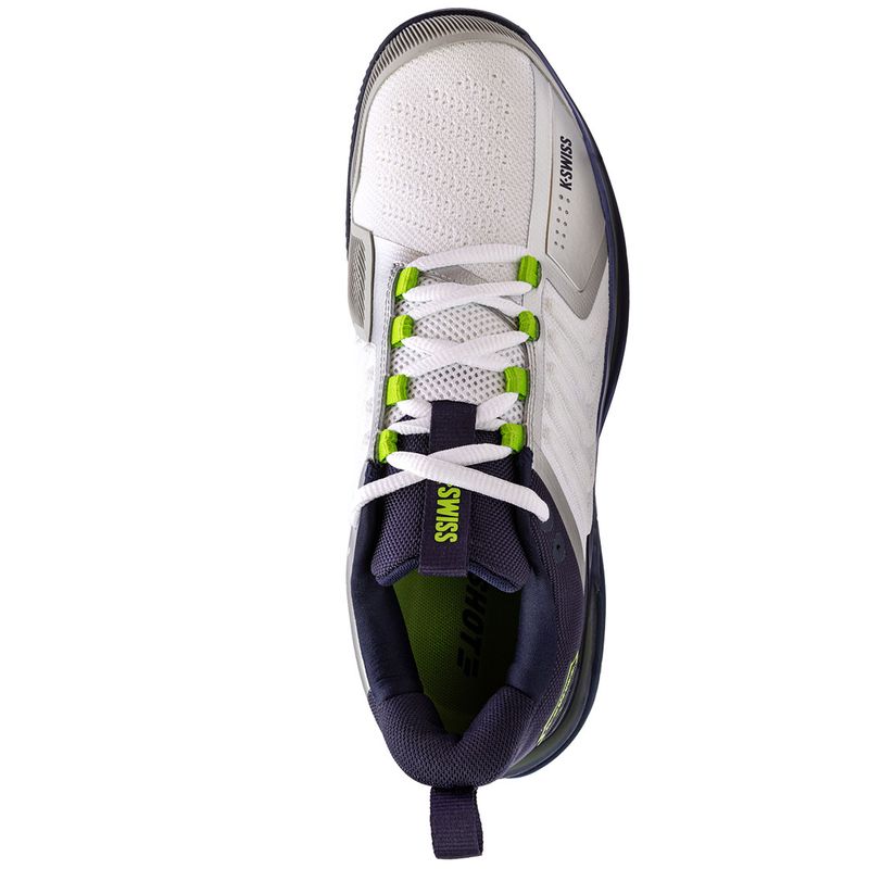 K-Swiss Ultrashot 3 Mens Tennis Shoe - White/Peacoat/Lime Green | Tennis -Point