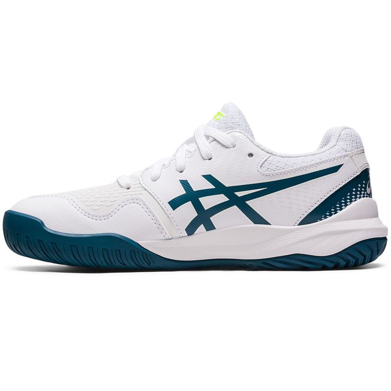 Asics Gel Resolution 9 Junior Tennis Shoe White Restful Teal