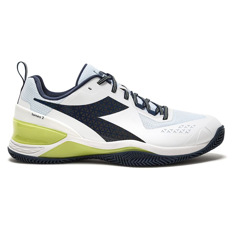 Diadora Blushield Torneo 2 Mens Clay Tennis Shoe White Pageant Blue Tennis Shop