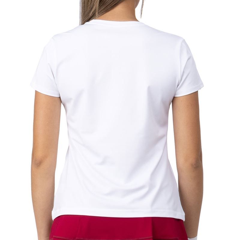 Sofibella Team Short Sleeve Top - White | Tennis-Point