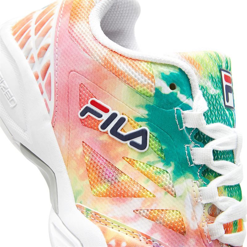 fila axilus 2 energized tie dye rouge red women's shoes