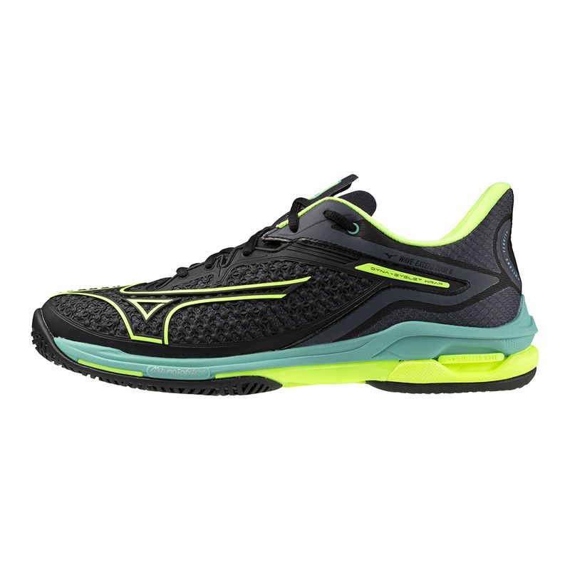 Mizuno Wave Exceed Tour 6 Mens Tennis Shoe Black Yellow Tennis Point