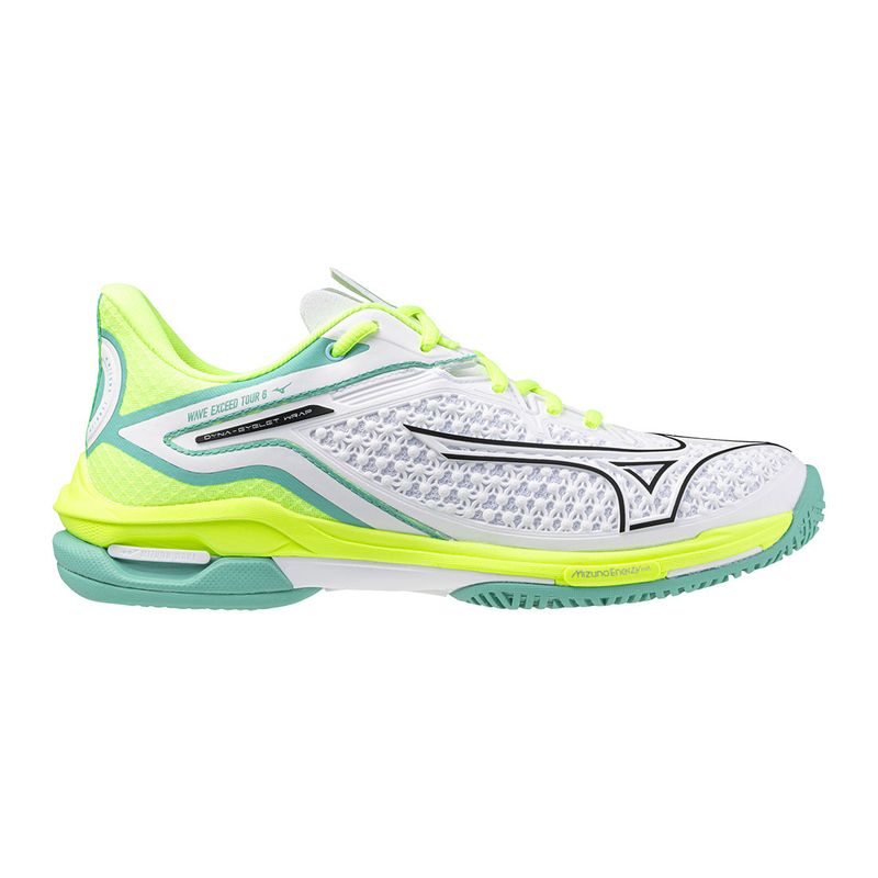 Mizuno Wave Exceed Tour 6 Womens Tennis Shoe White Black Lime Tennis Shop