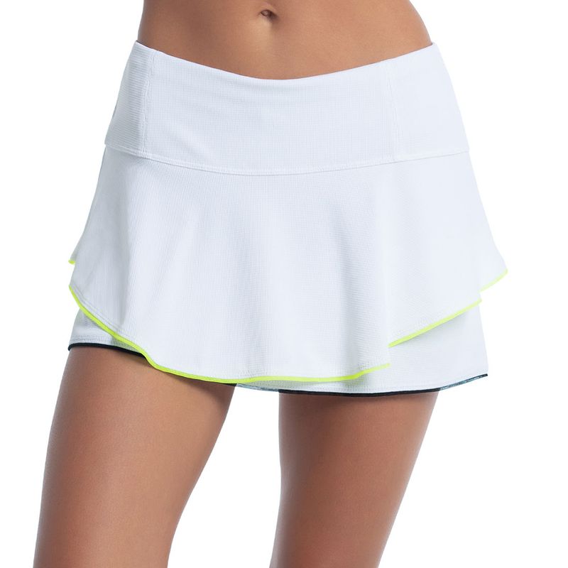 Lucky In Love Core Whites Pique Flip Skirt - White | Tennis Shop