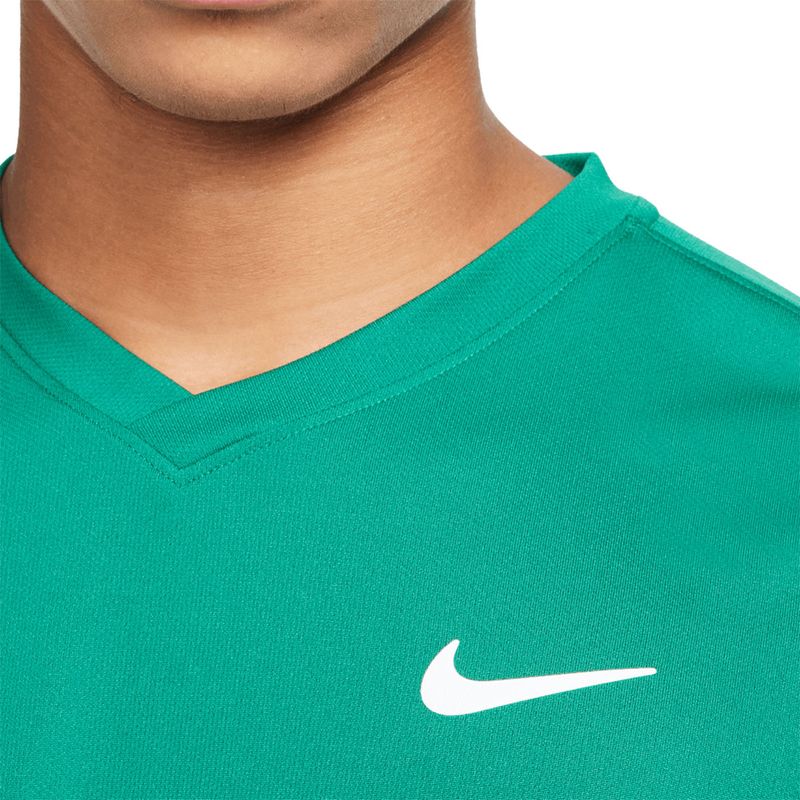 Nike Court Dri Fit Victory Crew - Malachite/Gorge Green/White | Tennis Shop