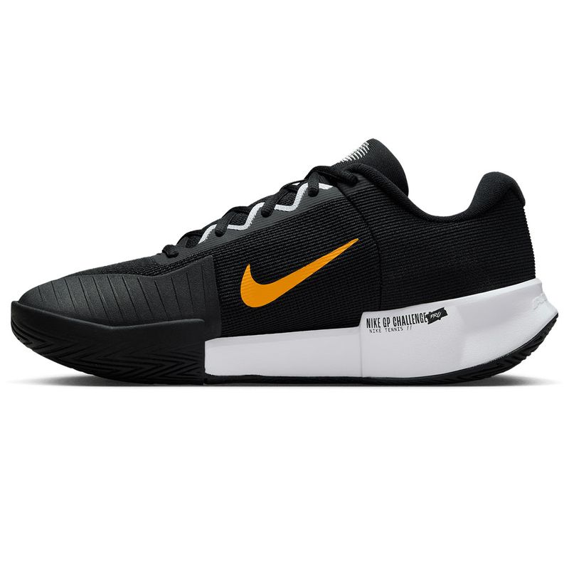 Black and orders orange tennis shoes