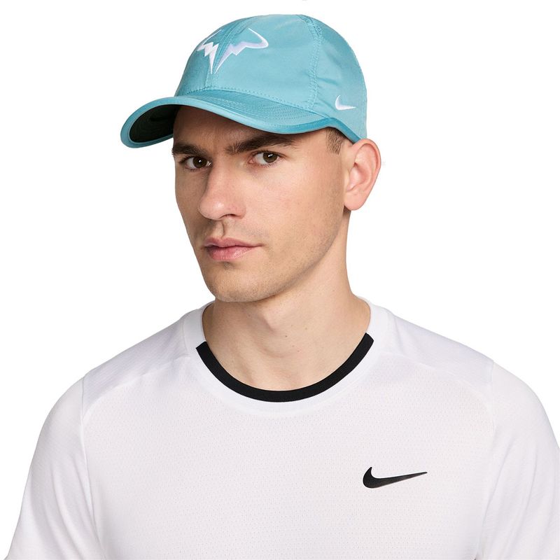 Nike Dri Fit Rafa Club Hat - Denim Turquoise/White | Tennis-Point