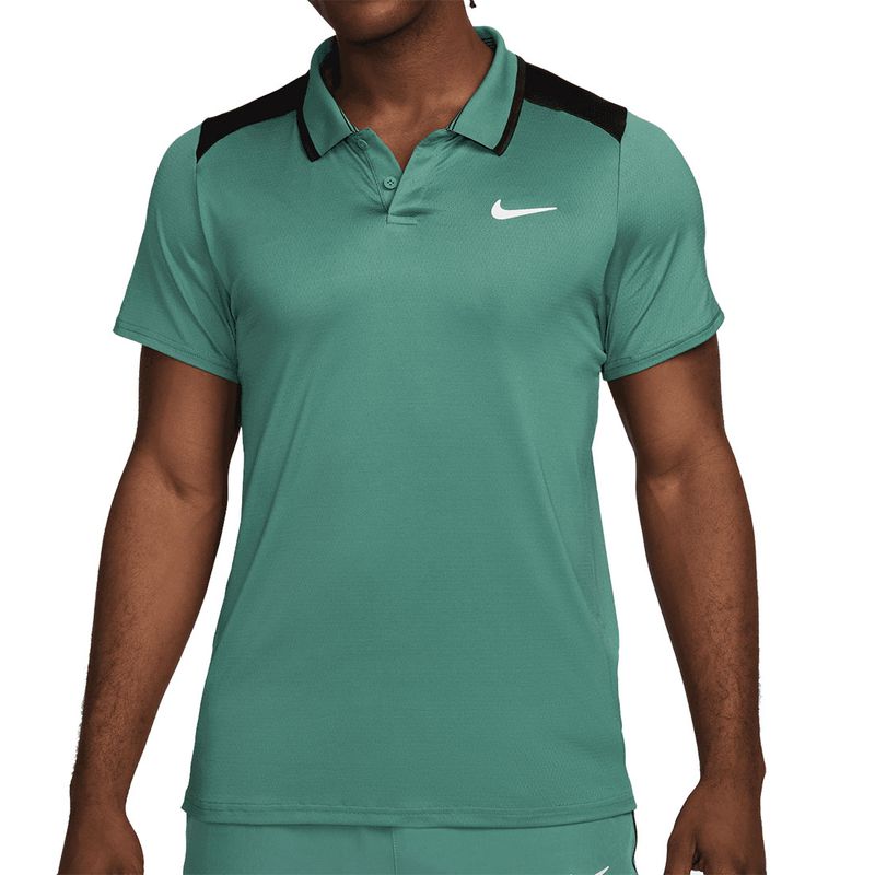 Nike Court Dri Fit Advantage Polo Bicoastal Black White Tennis Shop