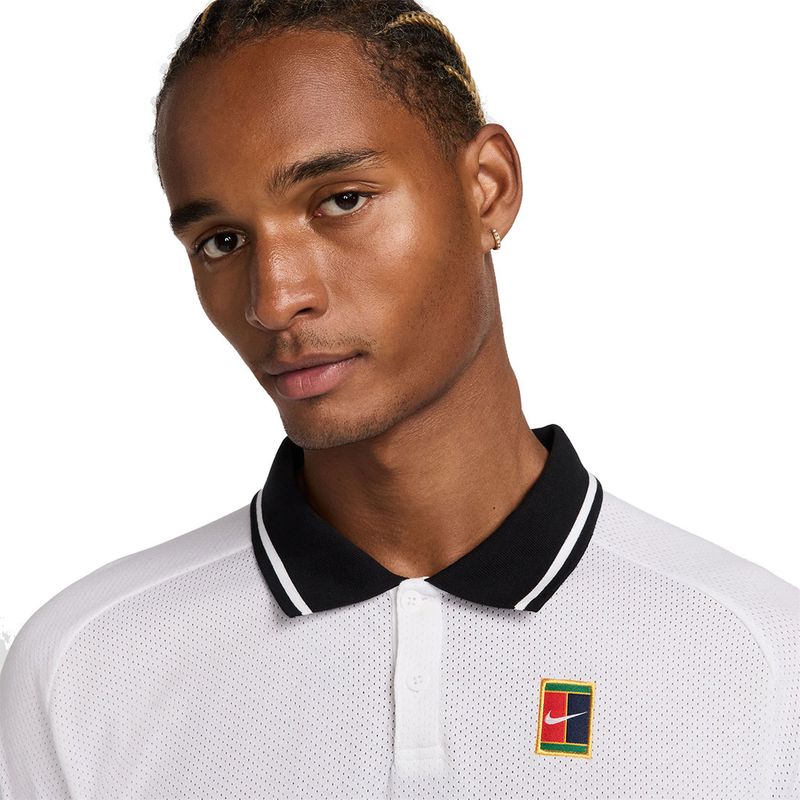 Nike Court Heritage Polo White Black Tennis Shop