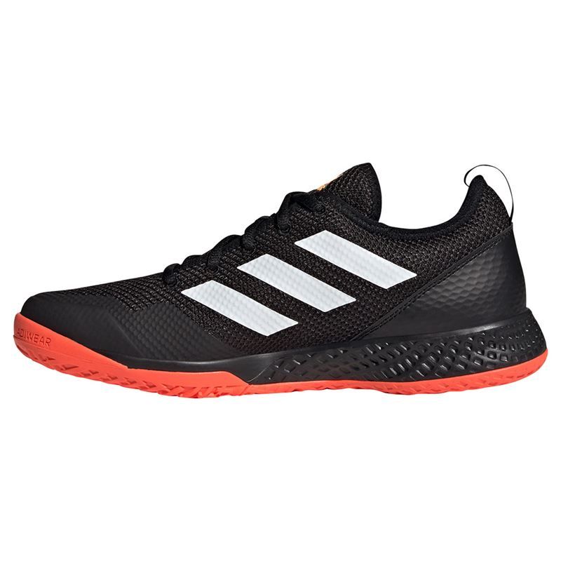 adidas CourtFlash Mens Tennis Shoe - Core Black/White/Solar Red ...