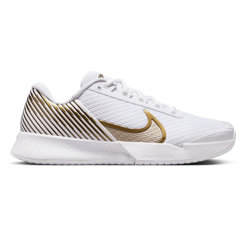 Nike Court Air Zoom Vapor Pro 2 Mens Tennis Shoe White Metallic Gold Grain Gra