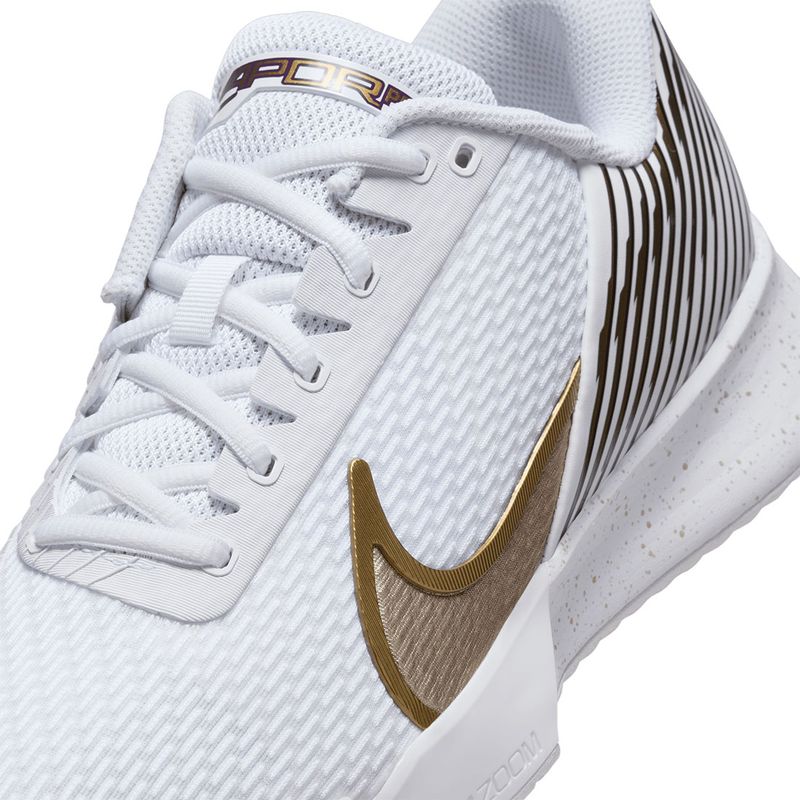 Nike Court Air Zoom Vapor Pro 2 Mens Tennis Shoe - White/Metallic Gold  Grain/Gra