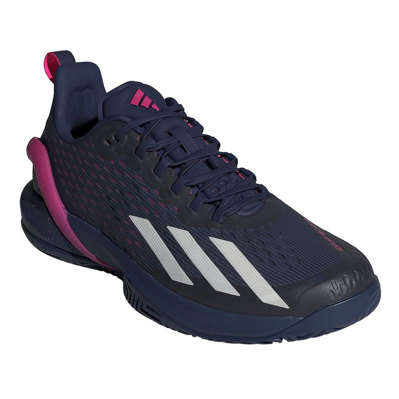 adidas Adizero Cybersonic Mens Tennis Shoe Dark Blue Metallic Shock Pink Ten