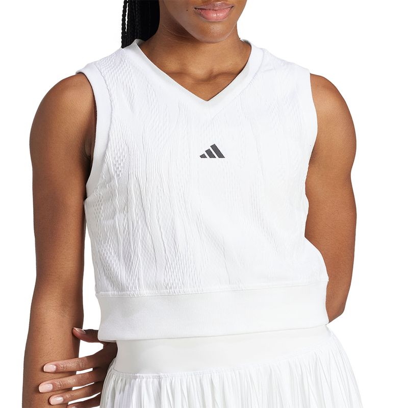 Adidas Aeroready Crop Top White Tennis Shop