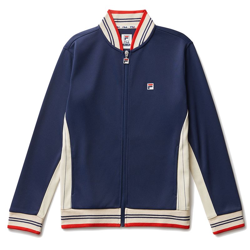 Fila Boy s Iconic Settanta Jacket 488 Navy ANGR Red Large